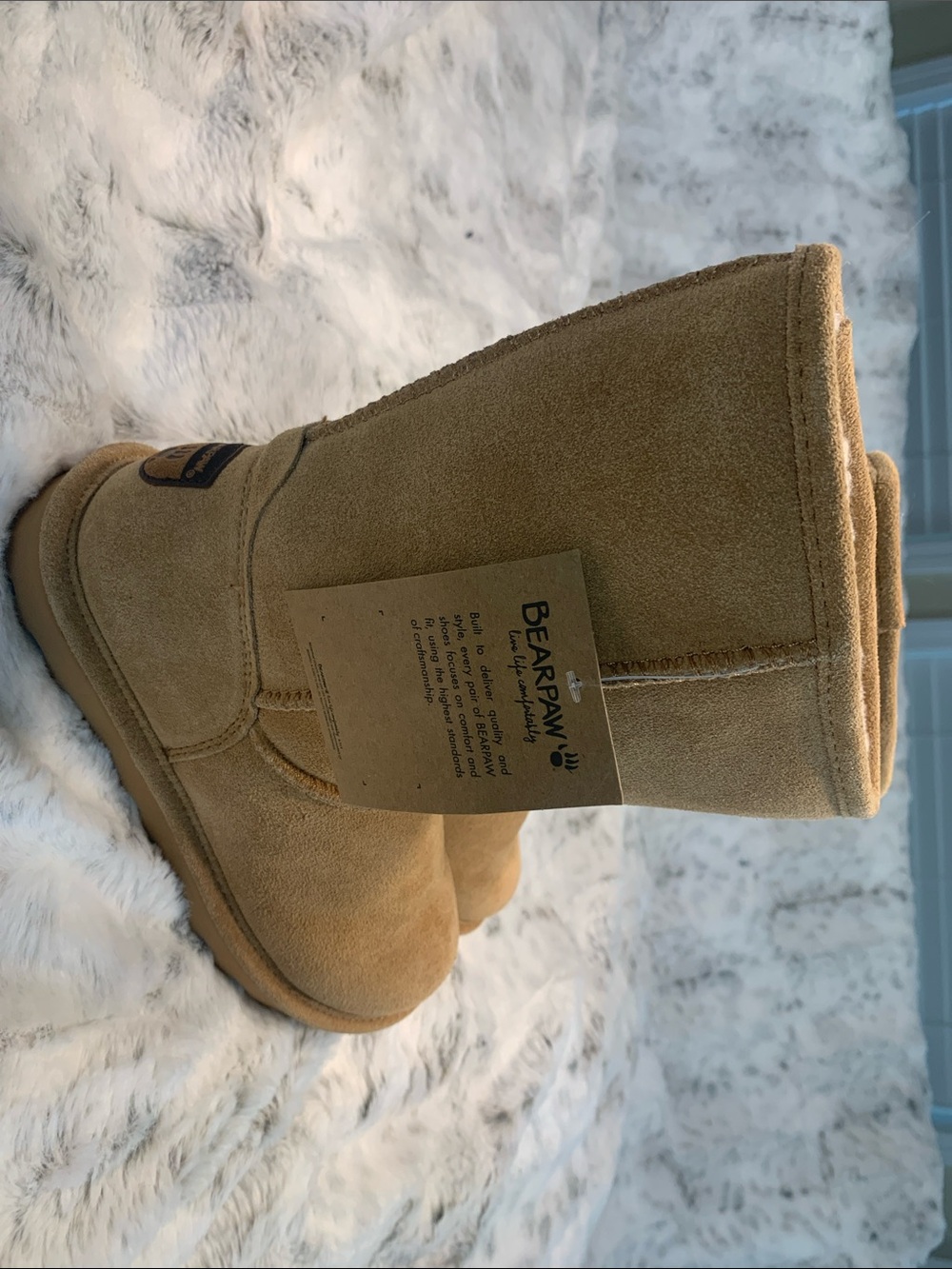 NWT BearPaw Women’s Tan Suede Mid-Calf Winter Boot